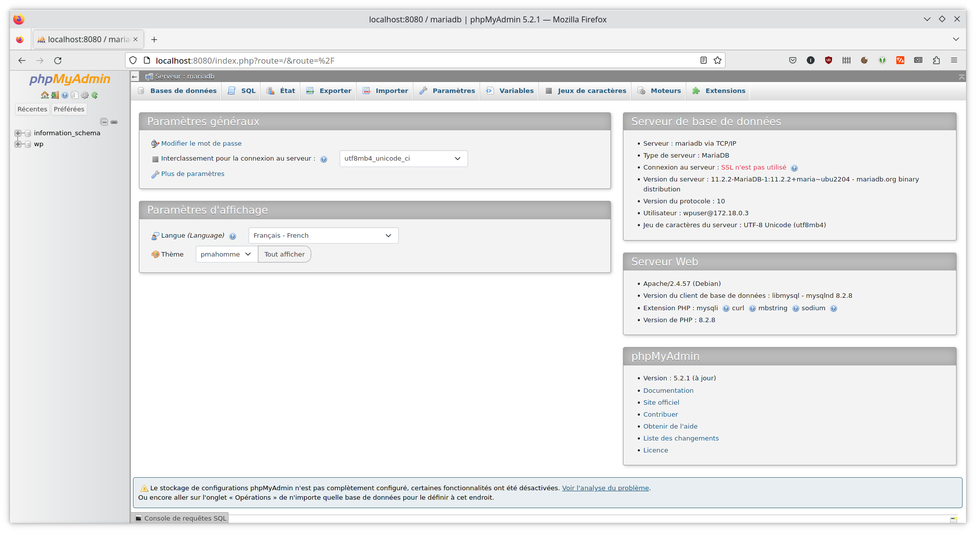 PHPMyAdmin PHPMyAdmin