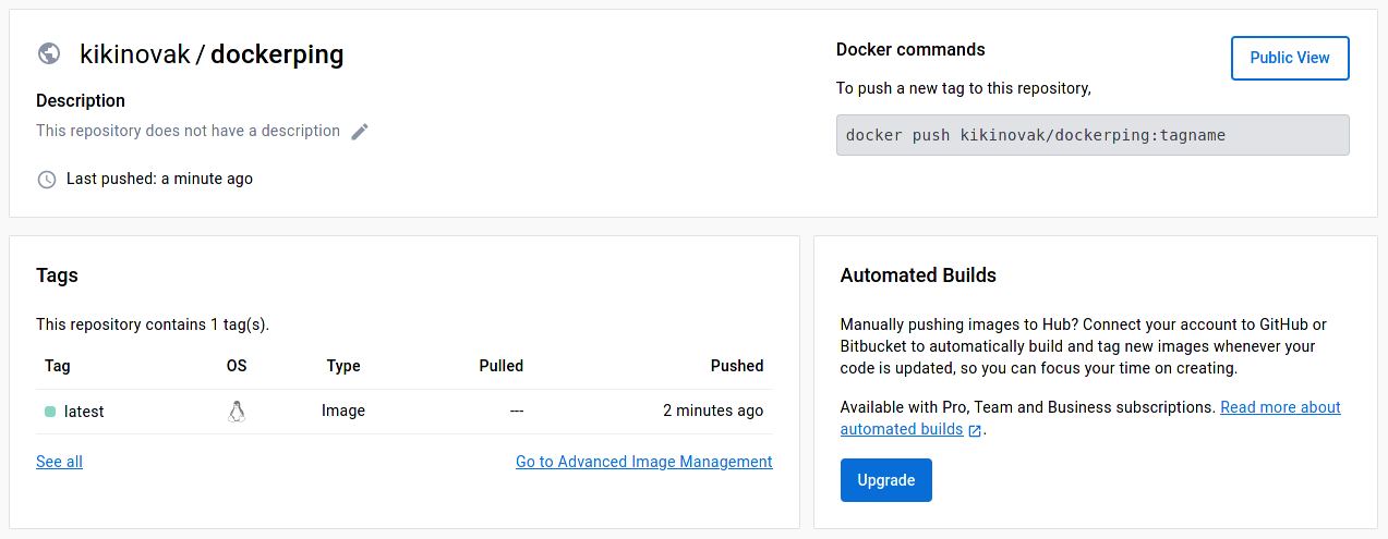 Docker ping Docker ping
